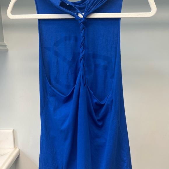 Blue and gold Fly tank with braided back Size M - Picture 1 of 3